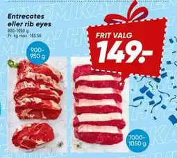 Bilka Entrecotes eller rib eyes tilbud