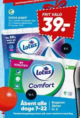 Bilka Lotus papir tilbud