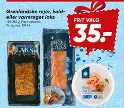 Bilka Grønlandske rejer, kold- eller varmrøget laks tilbud