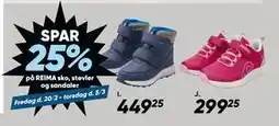 Bilka SPAR 25% på REIMA sko, støvler og sandaler tilbud