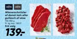 Bilka Wienerschnitzler af dansk kalv eller gullasch af okse tilbud