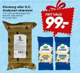 Bilka Klovborg eller H.C. Andersen skæreost tilbud