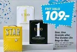 Bilka Star, Uno Grande eller The Golden Zin Bag-in-Box tilbud