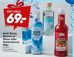 Bilka Små Shots, Master of Mixes eller Koskenkorva likør tilbud