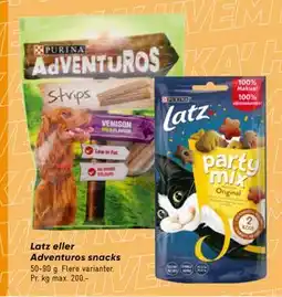 Bilka Latz eller Adventuros snacks tilbud