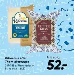 Bilka Riberhus eller Them skæreost tilbud