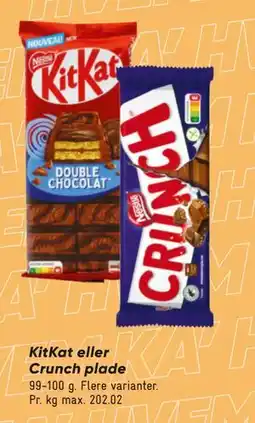 Bilka KitKat eller Crunch plade tilbud