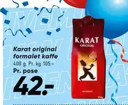 Bilka Karat original formalet kaffe tilbud