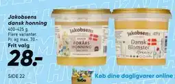 Bilka Jakobsens dansk honning tilbud