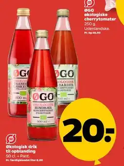 Netto Økologisk drik til opblanding tilbud