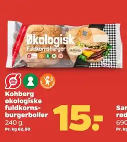 Netto Kohberg økologiske fuldkornsburgerboller tilbud