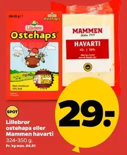 Netto Lillebror ostehaps eller Mammen havarti tilbud