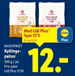 Lidl Kyllingepølser tilbud