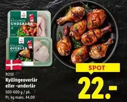 Lidl Kyllingeoverlår eller -underlår tilbud
