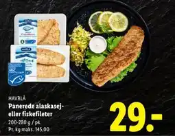 Lidl Panerede alaskasej- eller fiskefileter tilbud