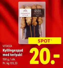 Lidl Kyllingespyd med teriyaki tilbud