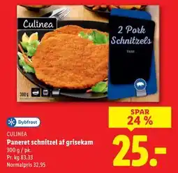 Lidl Paneret schnitzel af grisekam tilbud