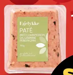 Netto Egelykke paté med champignon/grønne peberkorn tilbud