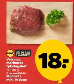 Netto Velsmag marineret tykstegsbøf tilbud