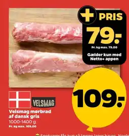 Netto Velsmag mørbrad af dansk gris tilbud