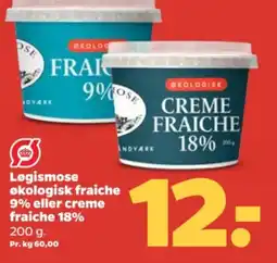 Netto Løgismose økologisk fraiche 9% eller creme fraiche 18% tilbud