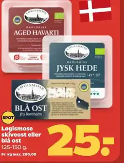 Netto Løgismose skiveost eller blå ost tilbud
