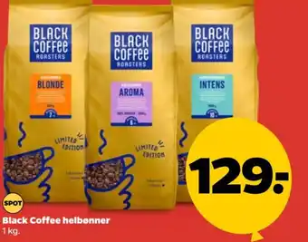 Netto Black Coffee helbønner tilbud
