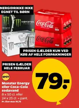 Netto Monster Energy eller Coca-Cola sodavand tilbud
