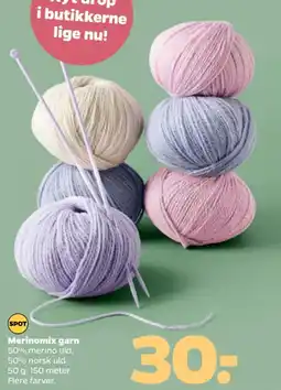 Netto Merinomix garn tilbud