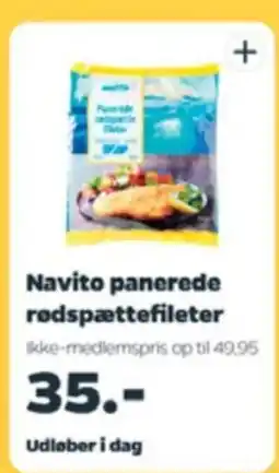 Netto Navito panerede rødspættefileter tilbud