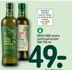 REMA 1000 Rema 1000 ekstra jomfruolivenolie tilbud