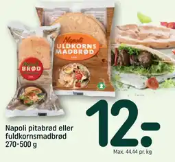 REMA 1000 Napoli pitabrød eller fuldkornsmadbrød tilbud