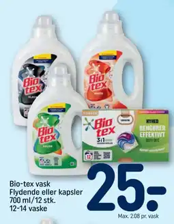 REMA 1000 Bio-tex vask Flydende eller kapsler tilbud