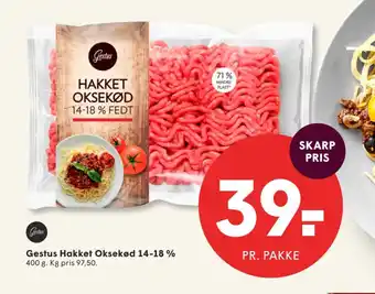 Gestus Hakket Oksekød 14-18 %