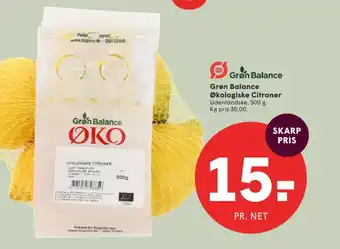 SPAR Grøn Balance Økologiske Citroner tilbud