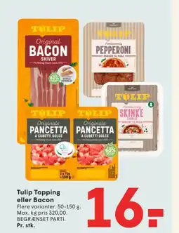 SPAR Tulip Topping eller Bacon tilbud