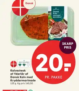 SPAR Kalvesteak af Yderlår af Dansk Kalv med Kryddermarinade tilbud