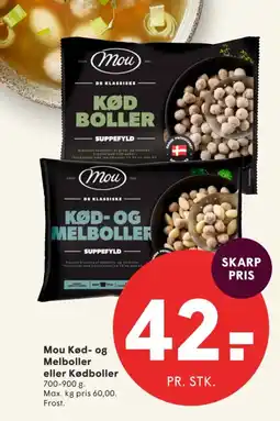 SPAR Mou Kød- og Melboller eller Kødboller tilbud