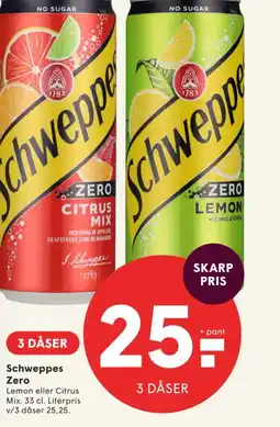 SPAR Schweppes Zero tilbud