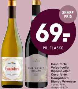 SPAR Casalforte Valpolicella Ripasso eller Casalforte Campistorti Bianco Veronese tilbud