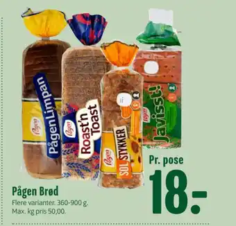 Min Købmand Pågen Brød tilbud