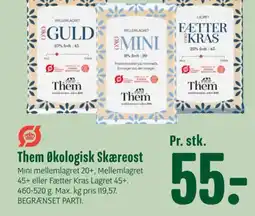 Min Købmand Them Økologisk Skæreost tilbud