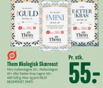 Min Købmand Them Økologisk Skæreost tilbud