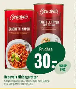 Min Købmand Beauvais Middagsretter tilbud