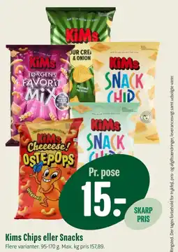 Min Købmand Kims Chips eller Snacks tilbud