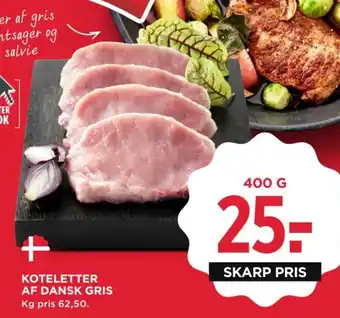 Koteletter af dansk gris