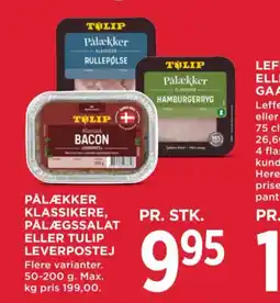 MENY Pålækker klassikere, pålægssalat eller tulip leverpostej tilbud