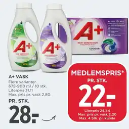 MENY A+ vask tilbud