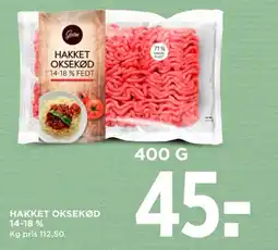 MENY Hakket oksekød 14-18 % tilbud