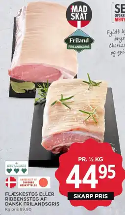 MENY Flæskesteg eller ribbenssteg af dansk frilandsgris tilbud